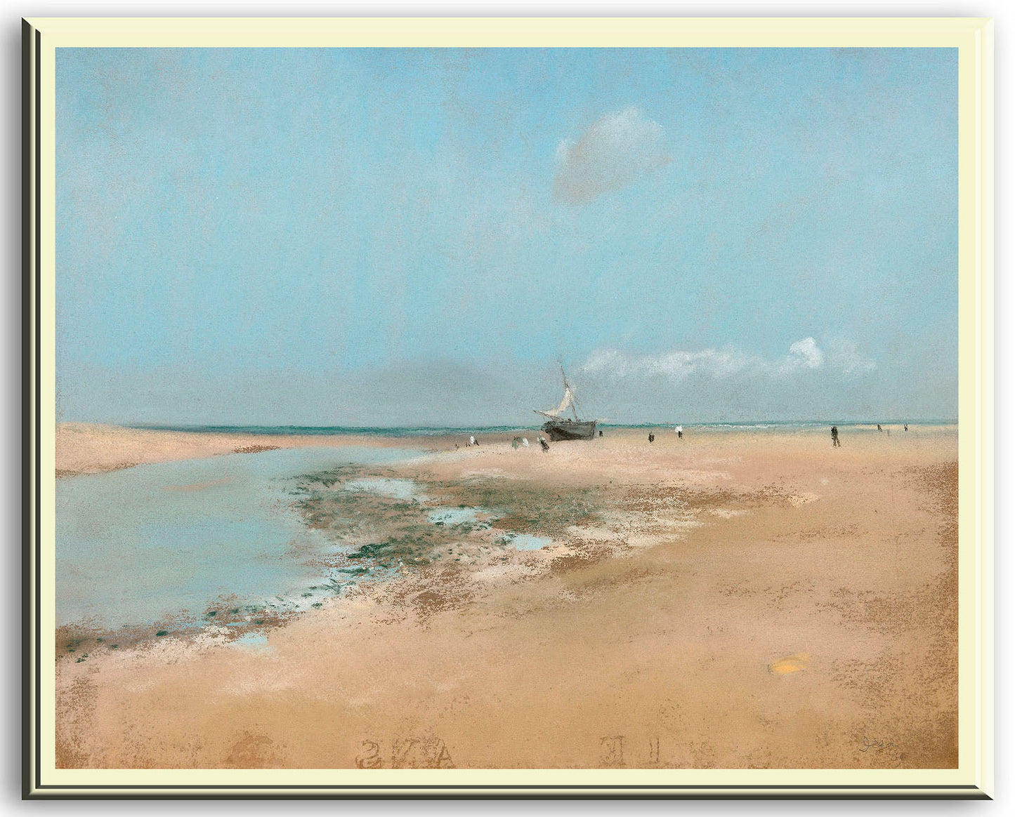 Beach at Low Tide (Mouth of the River) (1869) by Edgar Degas