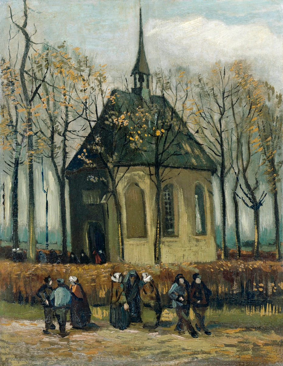 Congregation Leaving the Reformed Church in Nuenen (1884) by Vincent van Gogh