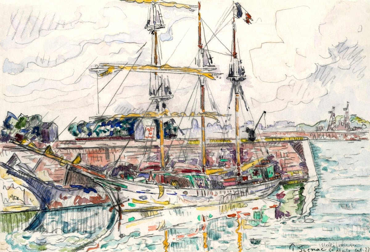 Docks at Saint Malo (1927) by Paul Signac