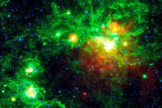 Infrared Survey Explorer highlights several star-forming regions