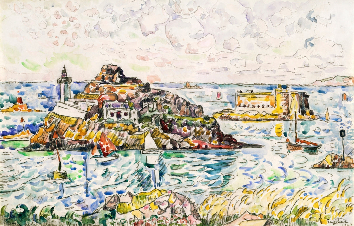 Morlaix, Entrance of the River (1927) by Paul Signac