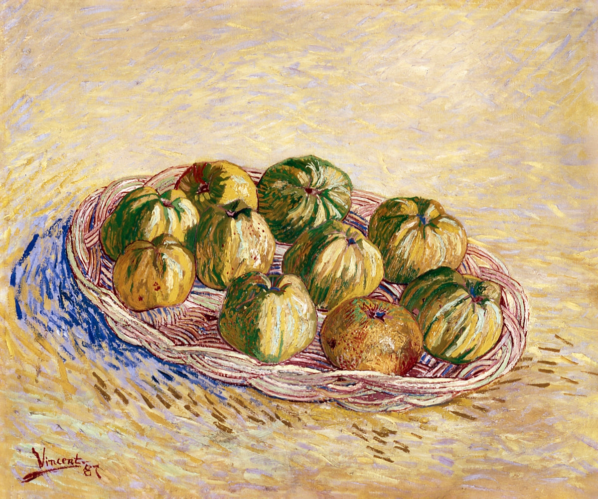 Still Life, Basket of Apples (1887) by Vincent van Gogh