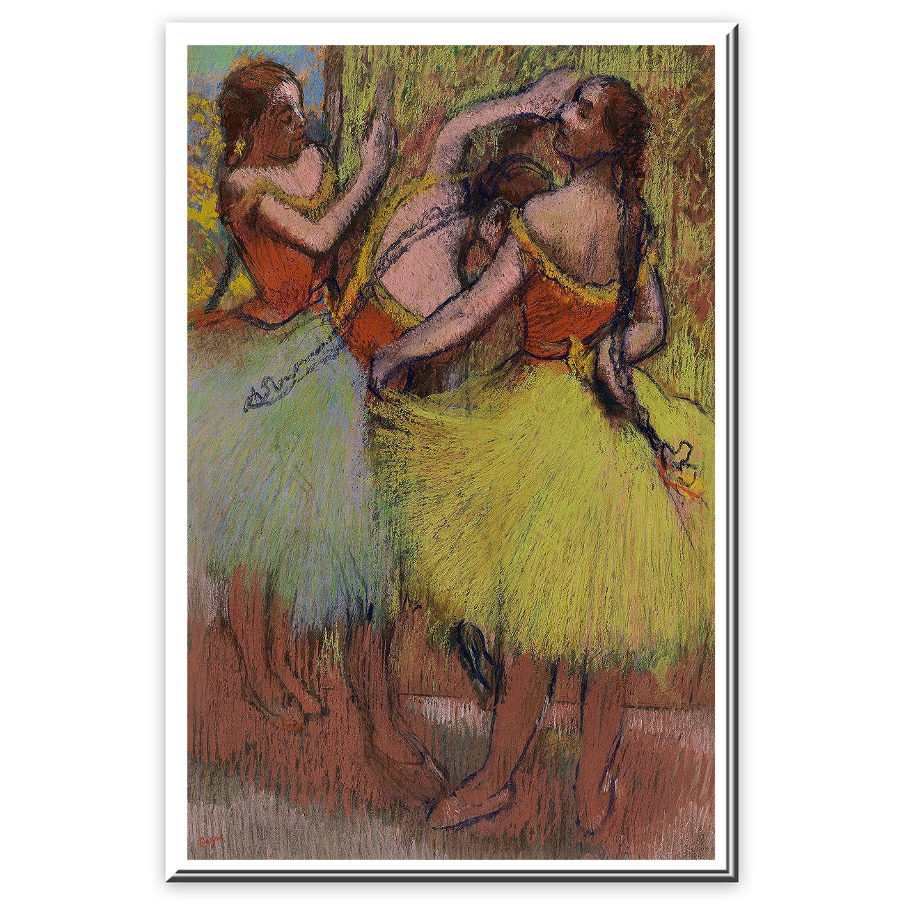 Three Dancers with Braids by Edgar Degas