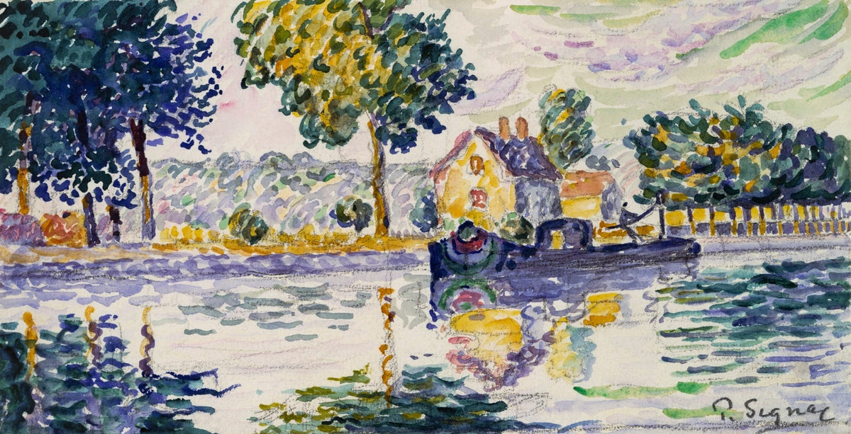 View of the Seine, Samois (1906) by Paul Signac