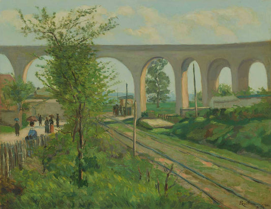 The Arcueil Aqueduct at Sceaux Railroad Crossing Claude Monet
