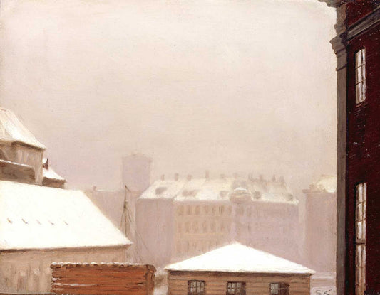 Copenhagen: Roofs Under the Snow 1900 by PEDER SEVERIN KROYER