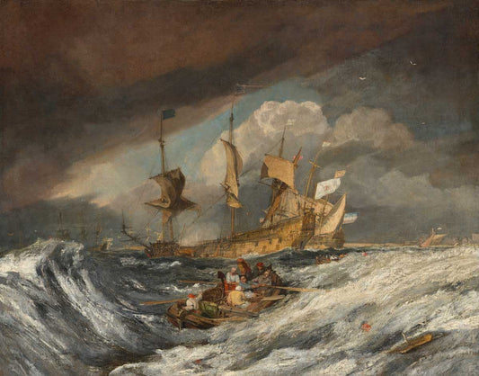 Boats Carrying Out Anchors to the Dutch Men of War by J.M.W. Turner