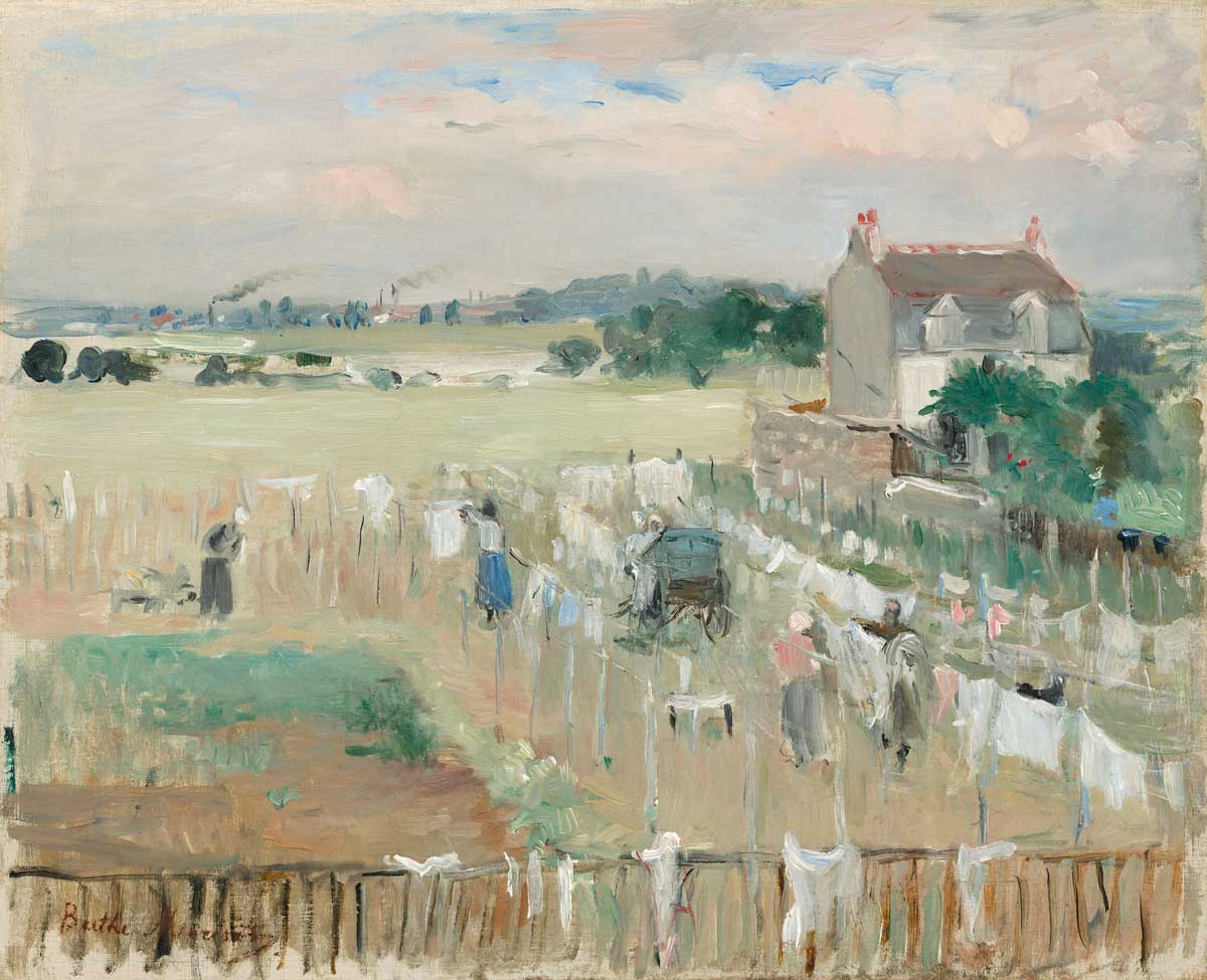Hanging the Laundry out to Dry by Berthe Morisot