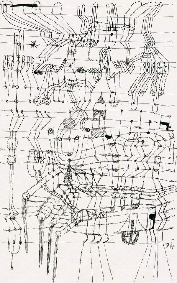 Drawing Knotted in the Manner of a Net (1920) by Paul Klee