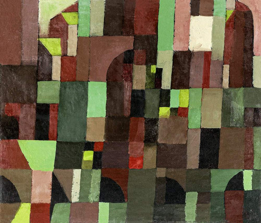 Red and Green Architecture (1922) by Paul Klee