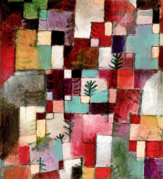 Red green and Violet–Yellow Rhythms (1920) by Paul Klee