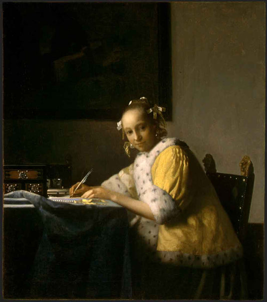 A Lady Writing by Johannes Vermeer 1665