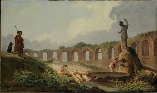Aqueduct in Ruins by Hubert Robert 1750