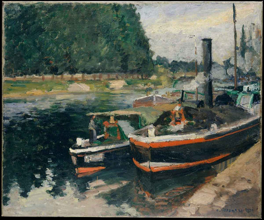 Barges at Pontoise by Camille Pissarro 1876