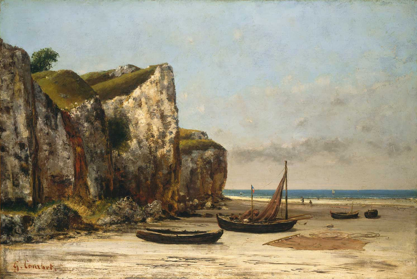 Beach in Normandy by Gustave Courbet 1875