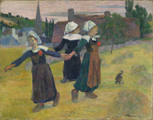 Breton Girls Dancing by Paul Gauguin 1888