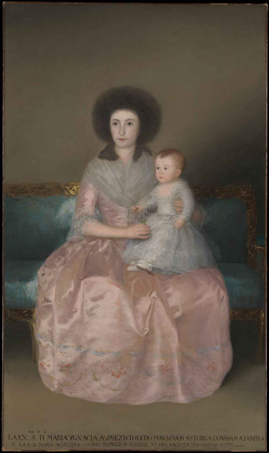 Condesa de Altamira and Her Daughter by Francisco de Goya 1788