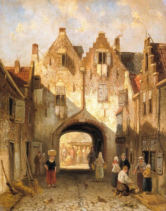 Cityscape by Charles Leickert 1850