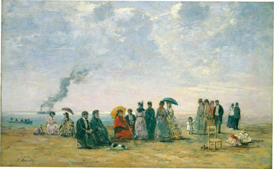 Figures on the Beach by Eugène Boudin 1870