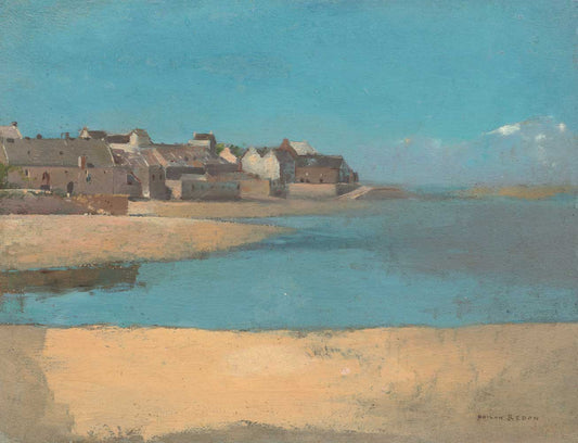 Village by the Sea in Brittany by Odilon Redon 1880