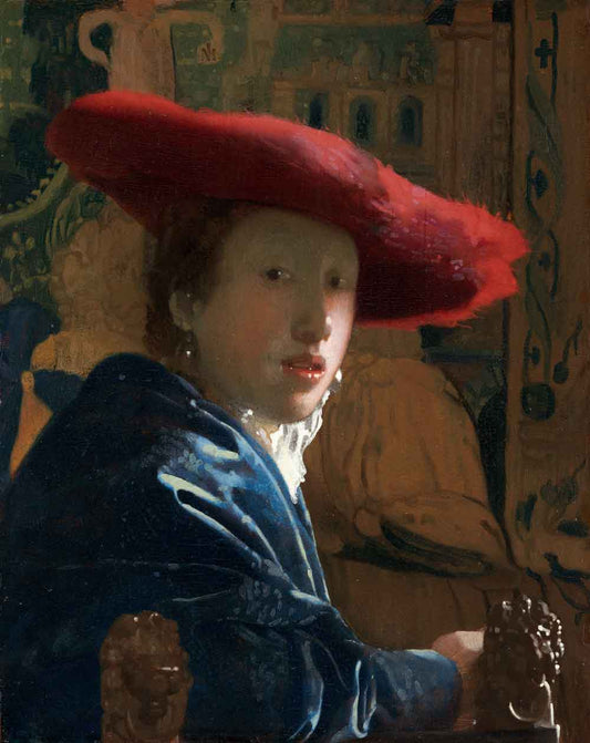 Girl with the Red Hat by Johannes Vermeer 1666
