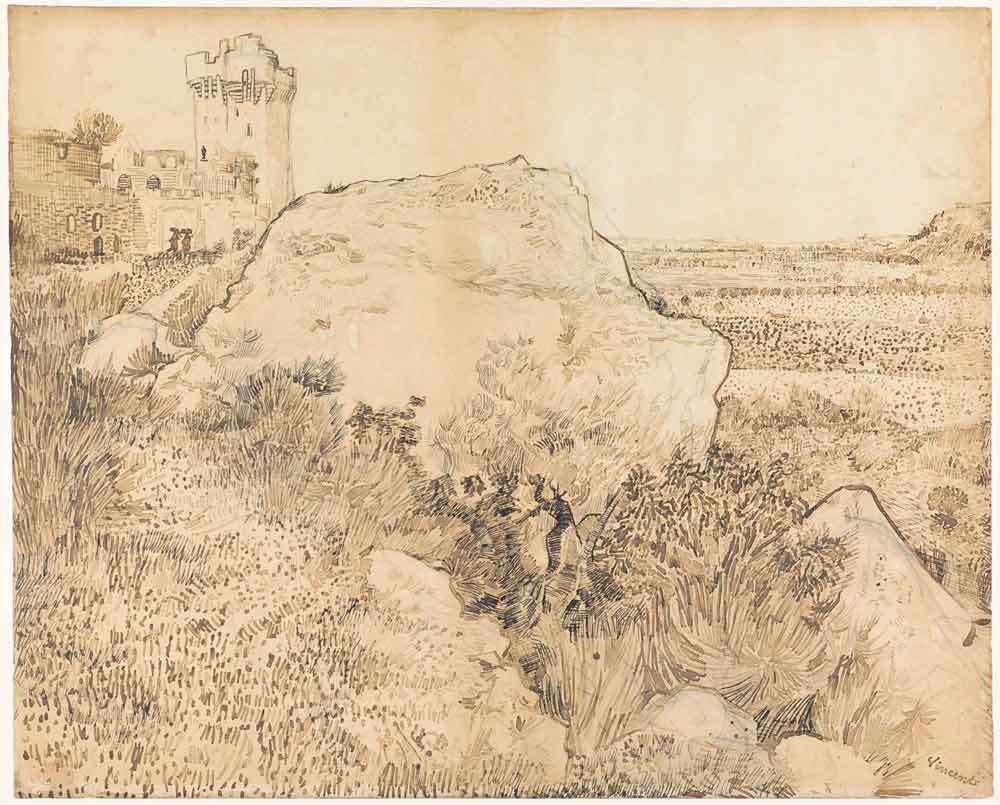 Montmajour Abbey Arles by Vincent van Gogh 1888
