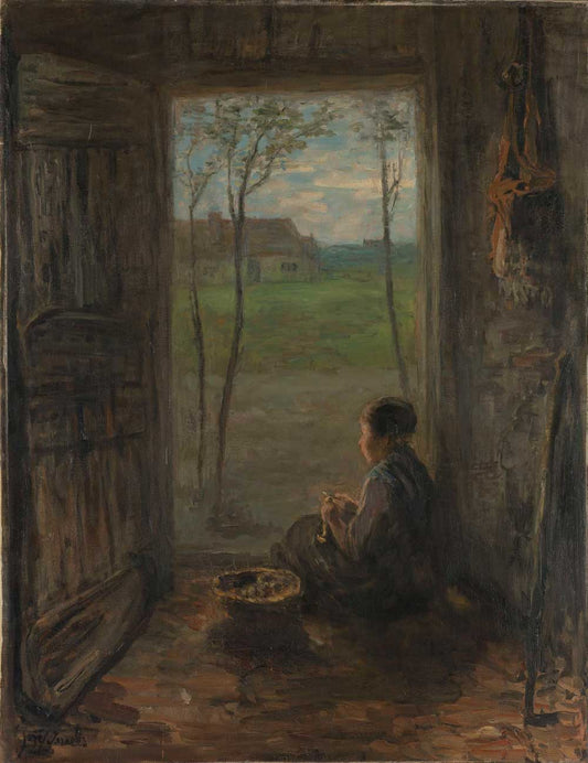 Woman Looking Out by Jozef Israëls 1834