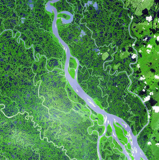 The Mackenzie River in Canada by NASA