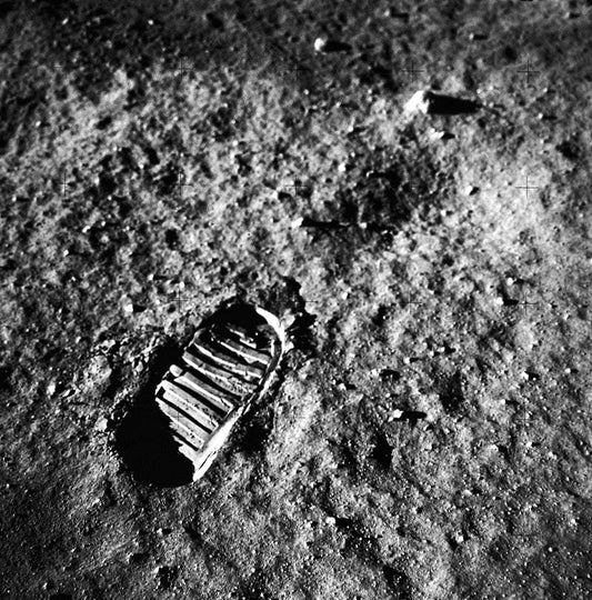 Astronaut’s footprint on Moon by NASA