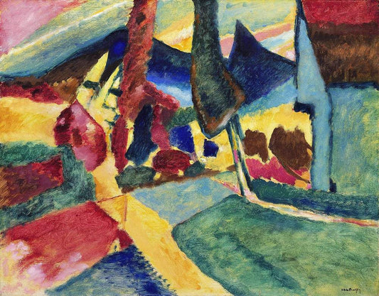 Landscape with Two Poplars (1912) by Wassily Kandinsky
