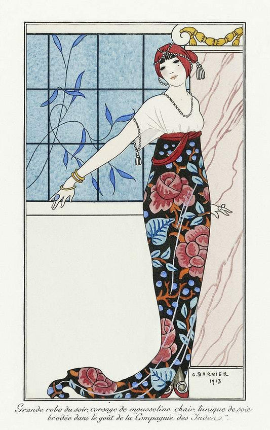 Grande robe du soir from Journal des Dames et des Modes (1913) by George Barbier