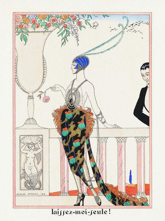 Laissez-moi-feule! from Les Feuillets d'Art (1919) fashion illustration by George Barbier