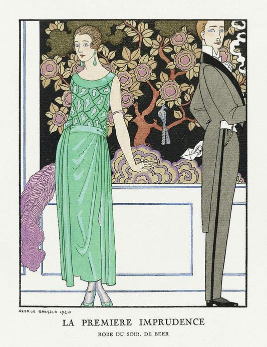 La premiere imprudence: Robe du soir, de Beer (1921) by George Barbier