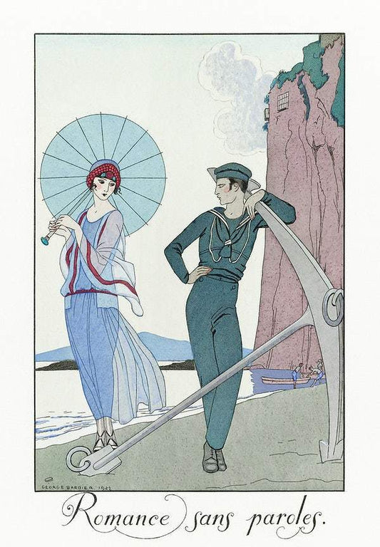 A Romance sans paroles (1923) fashion illustration in high resolution by George Barbier