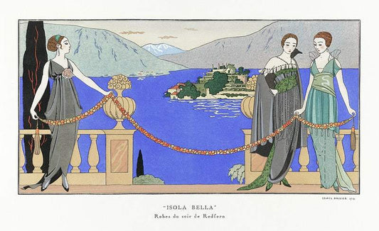 "Isola Bella" (1914) fashion illustration by George Barbier