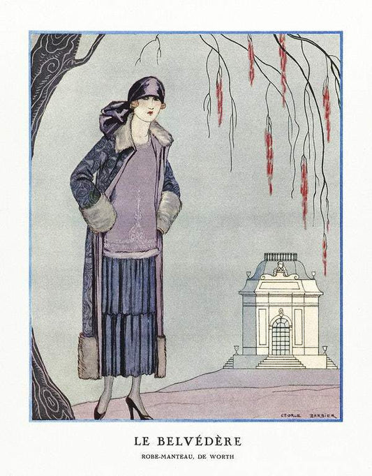 Le Belvédère (1924) fashion illustration by George Barbier