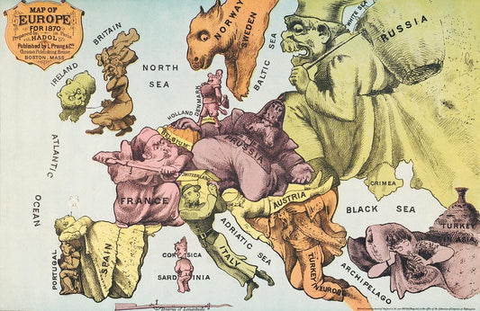 War Map of Europe: As seen through French eyes by Paul Hadol