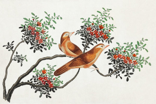 Chinese painting featuring birds of China