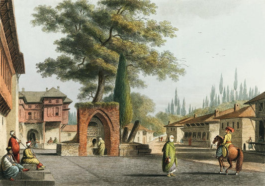 Caravansary at Kustchiuk Czemege by Luigi Mayer (1755-1803)