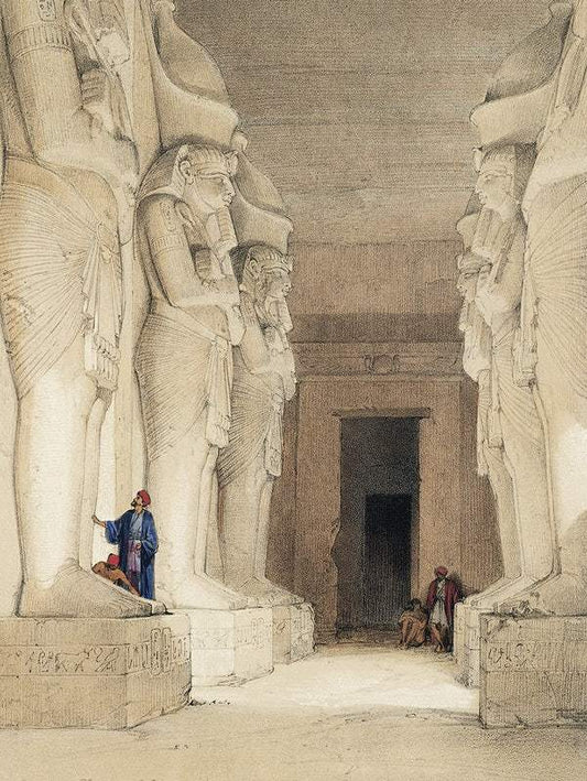 Excavated Temple of Gyrshe by David Roberts (1796-1864)