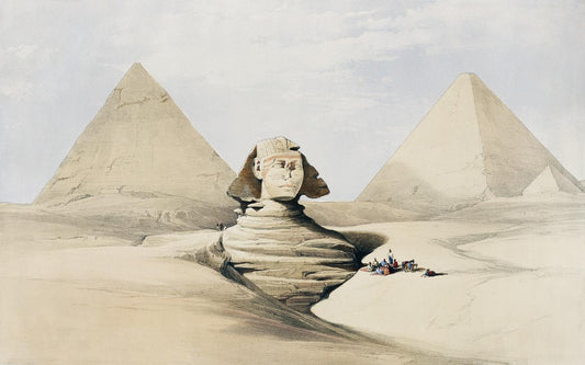 The Great Sphinx Pyramids of Gizeh by David Roberts (1796-1864)