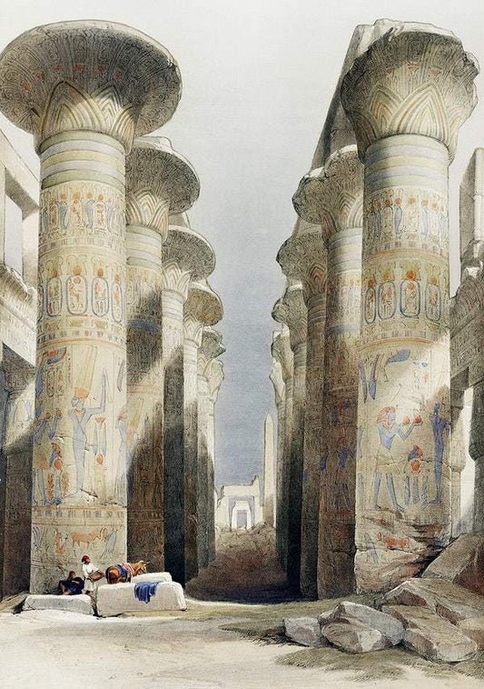 Great Hall at Karnak temple by David Roberts (1796-1864)