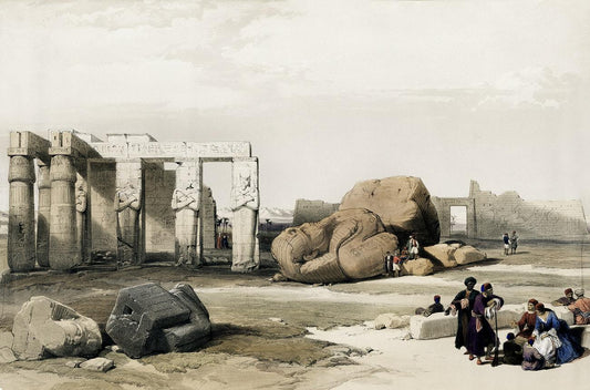 Fragment of the Great Colossi by David Roberts (1796-1864)