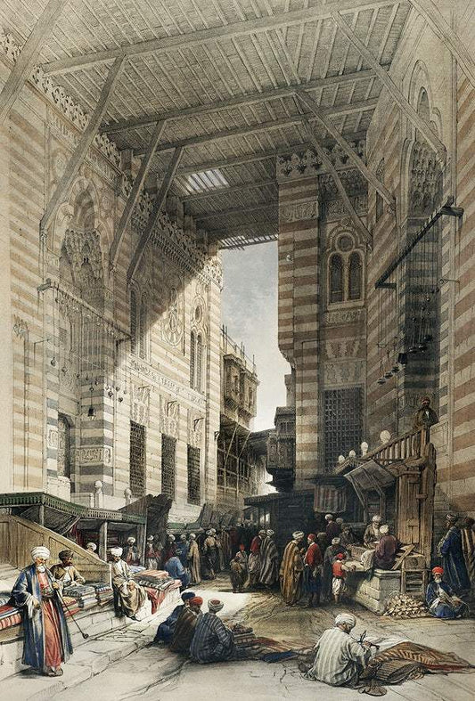 Bazaar of the silk mercers by David Roberts (1796-1864)