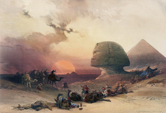 Approach of the simoom Desert of Gizeh by David Roberts (1796-1864)