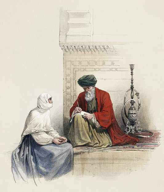 The letter writer in Cairo by David Roberts (1796-1864)