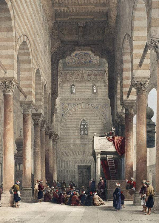 Interior of the mosque of the Metwalys by David Roberts (1796-1864)