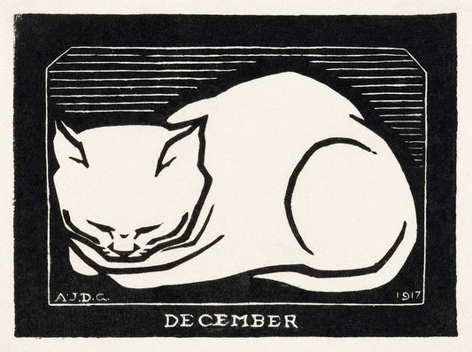 December cat (1917) by Julie de Graag