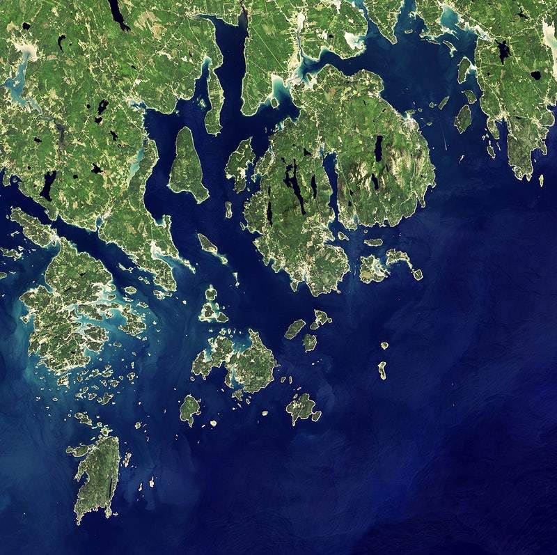 Acadia National Park from space by NASA