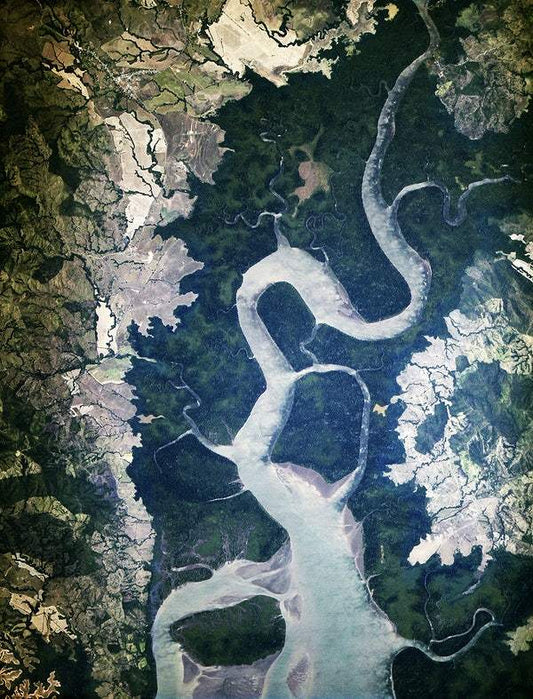River from afar by NASA